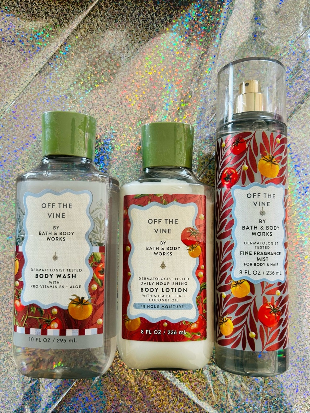 NWT Bath & Body Works Off The Vine Care Set Lotion Body Wash FFM Tomato Bundle
